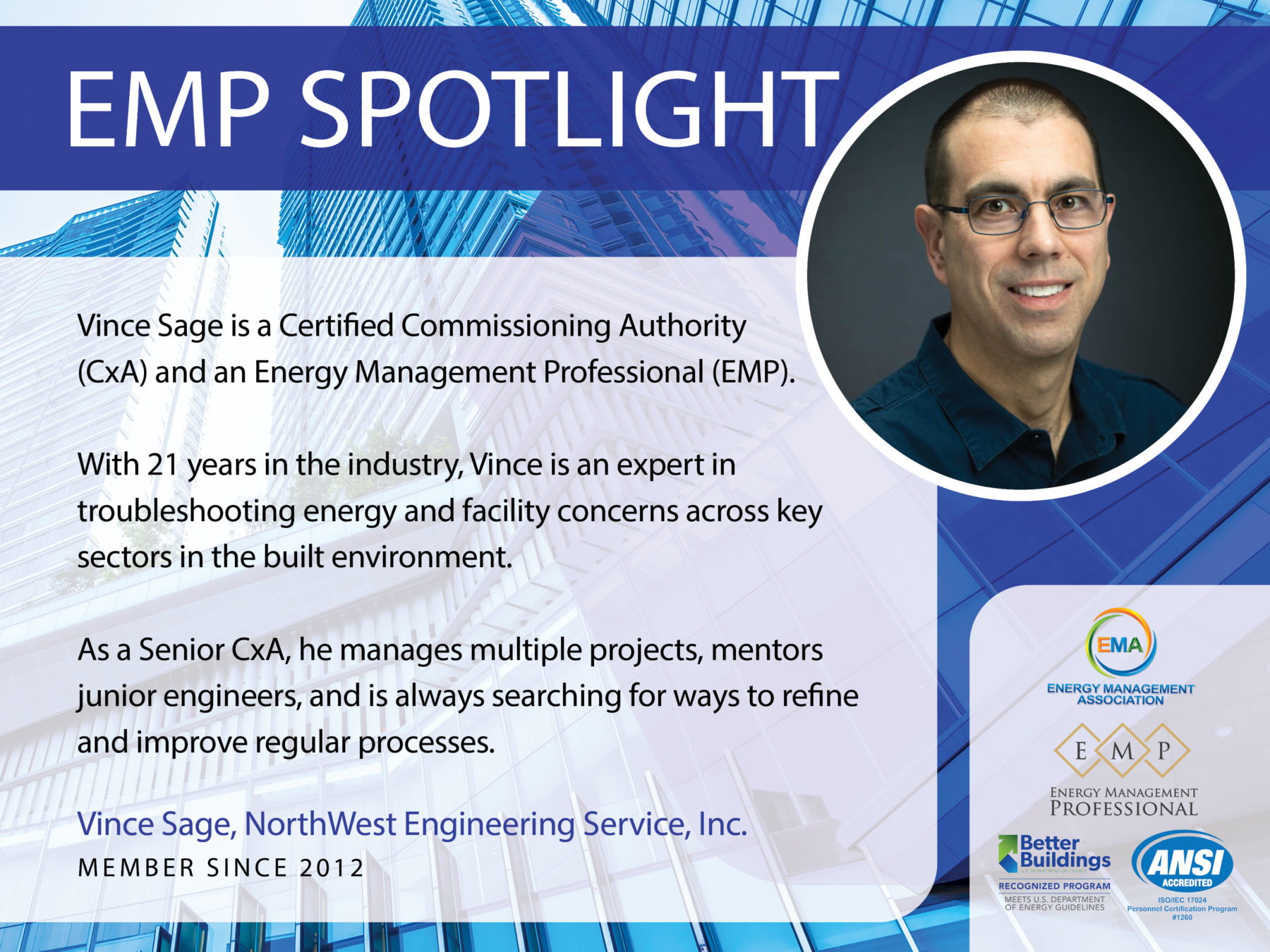 EMP Spotlight Vince Sage Northwest Engineering Services